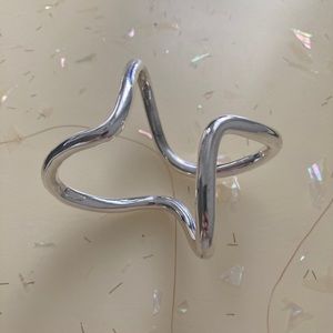 H&M Statement Real Silver Plated Bangle Bracelet